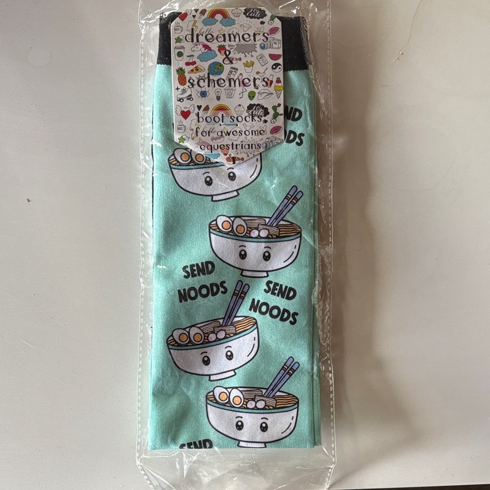 Noodle Bowl Boot Socks - Aqua by dreamers & schemers
